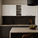 Adrinfly White Particle Board Kitchen Cabinet - Ready to Assemble