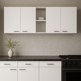 Adrinfly White Particle Board Kitchen Cabinet - Ready to Assemble