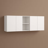 Adrinfly White Particle Board Kitchen Cabinet - Ready to Assemble