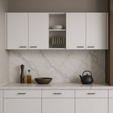 Adrinfly White Particle Board Kitchen Cabinet - Ready to Assemble