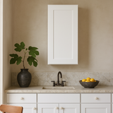 Bremen Cabinetry Shaker Wall Cabinet with Adjustable Shelves, White