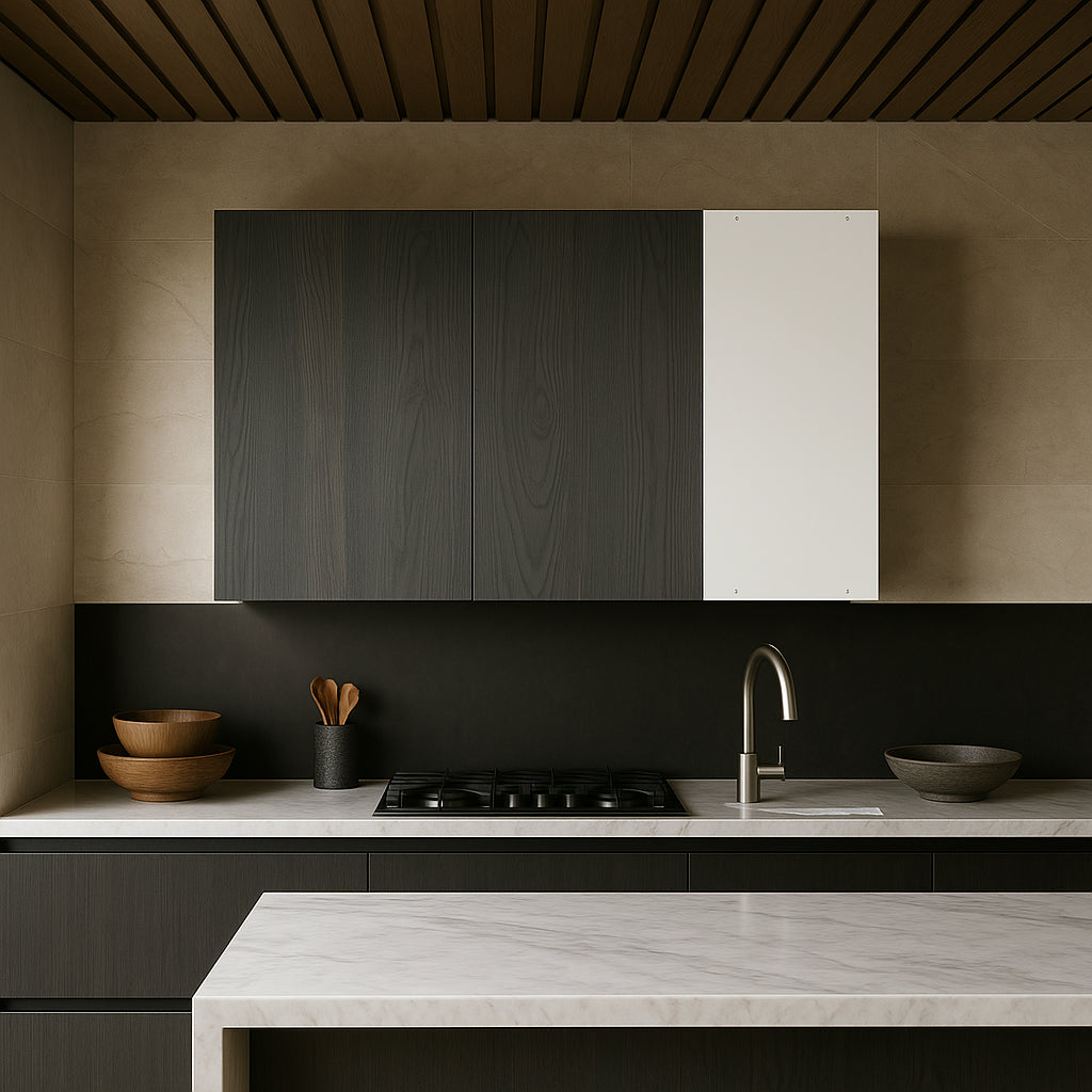 Cambridge Carbon Marine Blind Wall Kitchen Cabinet - Quick Assemble, Modern Style