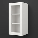 HOMEIBRO Shaker White Plywood Wall Kitchen Cabinet with 1-Door and 3-Shelves