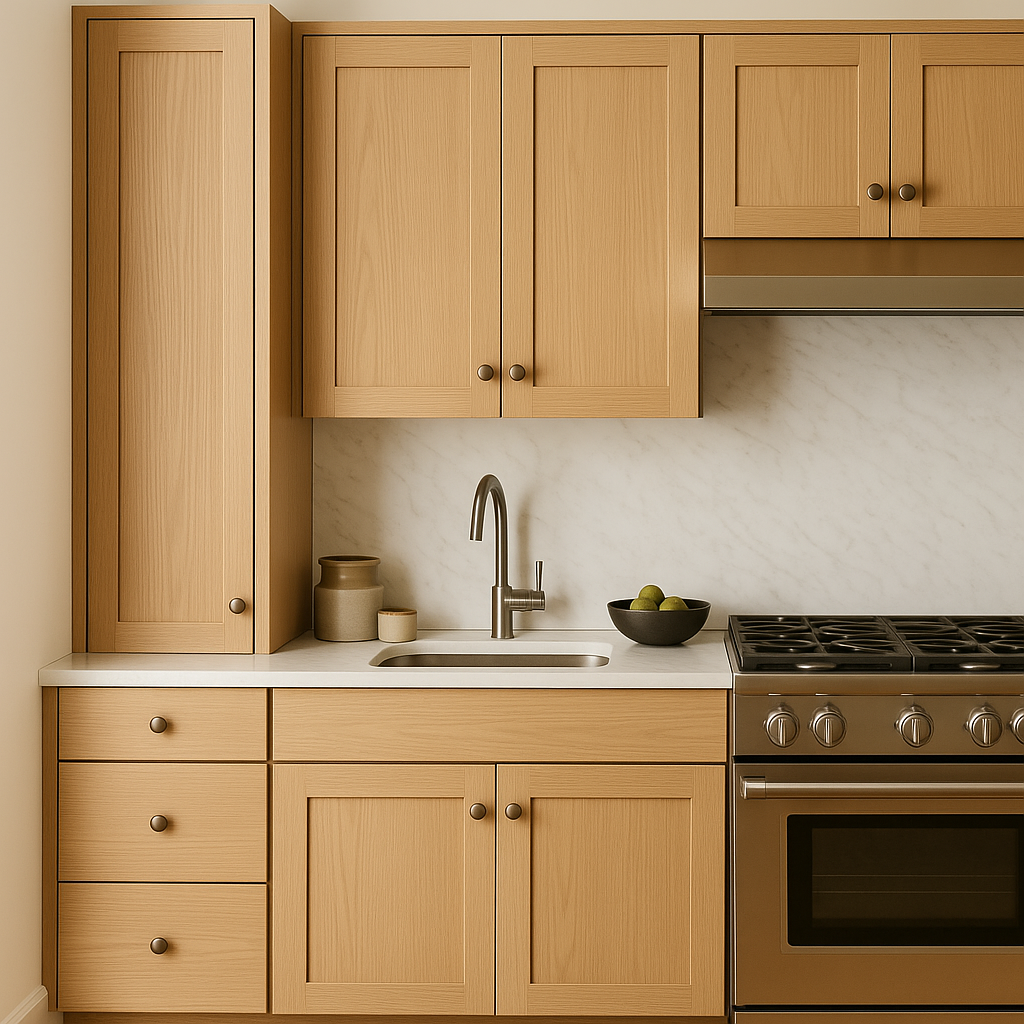Hampton Bay Avondale Shaker Wall Kitchen Cabinet in White Oak - 12x12x36