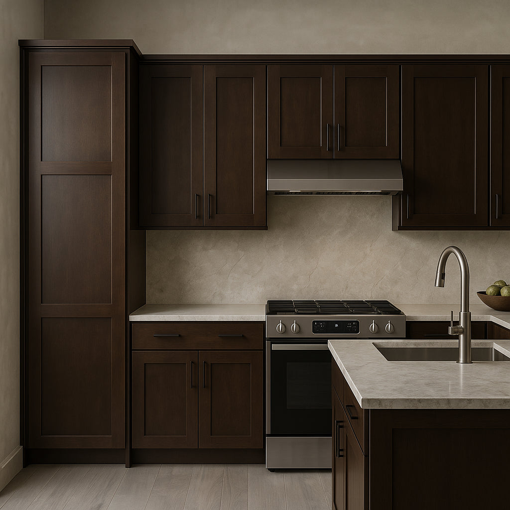 Design House Brookings Solid Wood Shaker Wall Kitchen Cabinet in Espresso