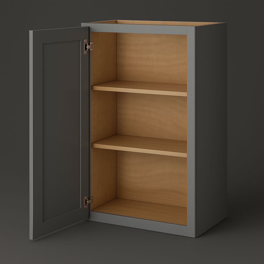 PELHAM & WHITE Keyport Shaker Wall Kitchen Cabinet, Charcoal, 21x12x30 in.