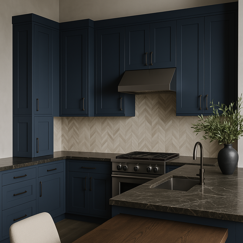 MILL'S PRIDE Valencia Blue Shaker Wall Kitchen Cabinet - Ready to Assemble