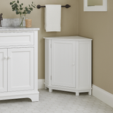 Unbranded White Triangle Corner Bathroom Cabinet with Adjustable Shelf
