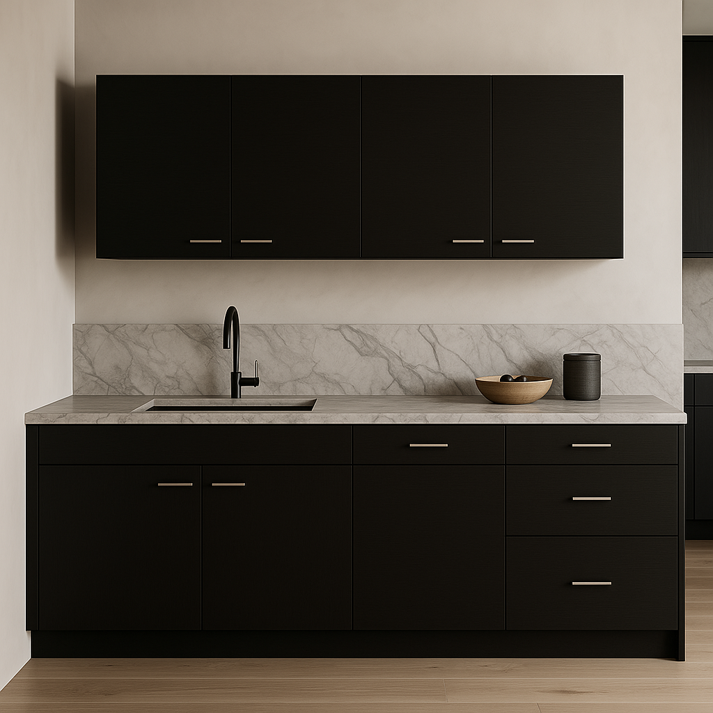 Aoibox Black Wall Cabinet with Double Door - 39.37 in. W x 12.59 in. D x 19.29 in. H
