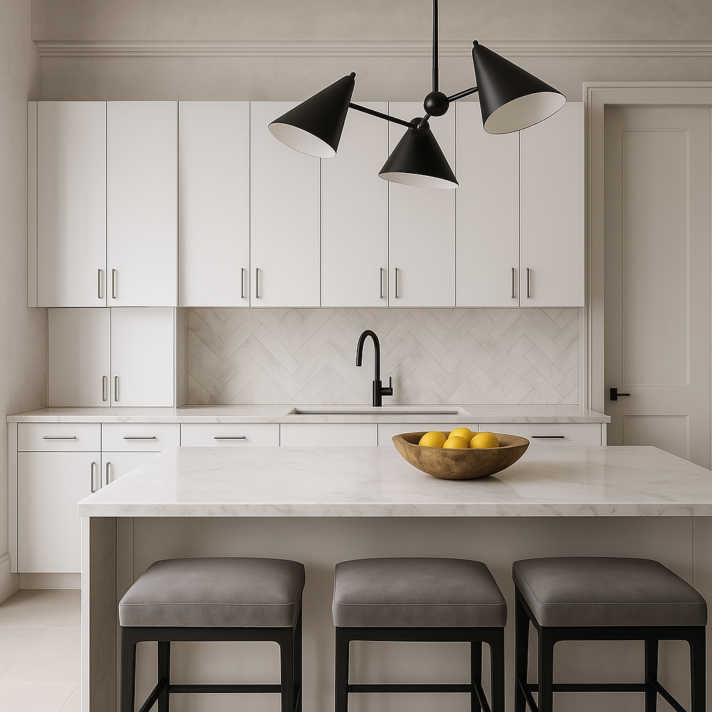 Cambridge Radiance Slab Wall Kitchen Cabinet in White Gloss - 18x12x30