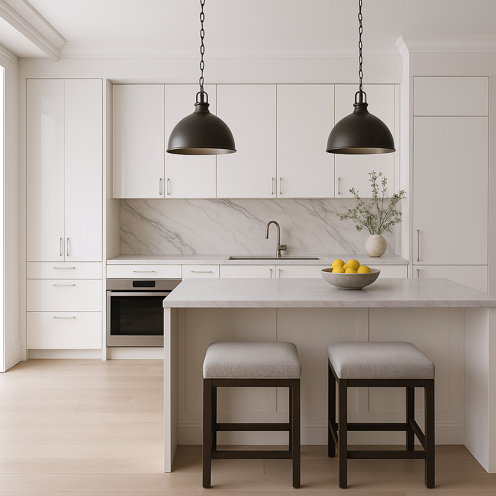 Cambridge Radiance Slab Wall Kitchen Cabinet in White Gloss - 18x12x30