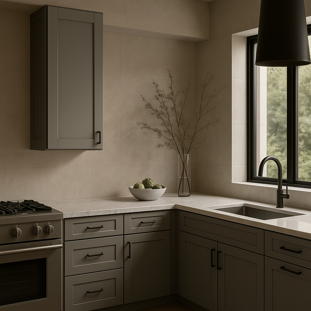 MILL'S PRIDE Richmond Vesuvius Gray Plywood Shaker Wall Kitchen Cabinet