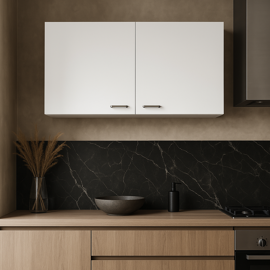 Aoibox Ready to Assemble Wall Cabinet in White with Double Door