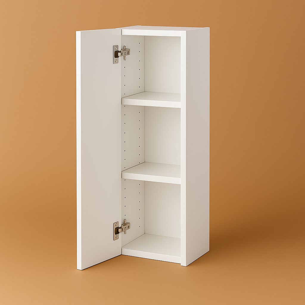 Cambridge Radiance White Gloss Slab Wall Kitchen Cabinet, 21x12x30 in.