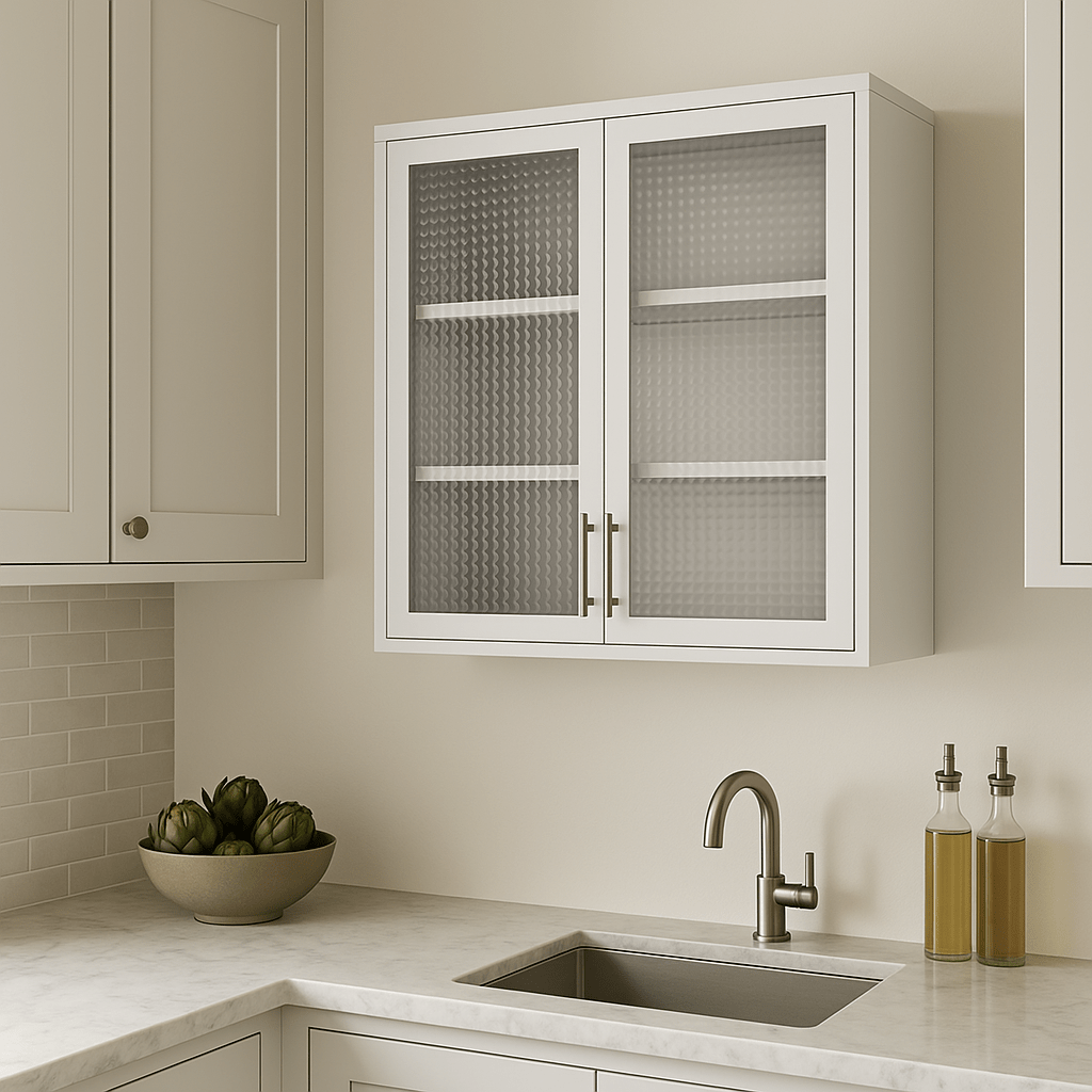 Aoibox Steel Wall Mounted Cabinet with Glass Door, 31.50 in. W x 11.80 in. D x 30 in. H