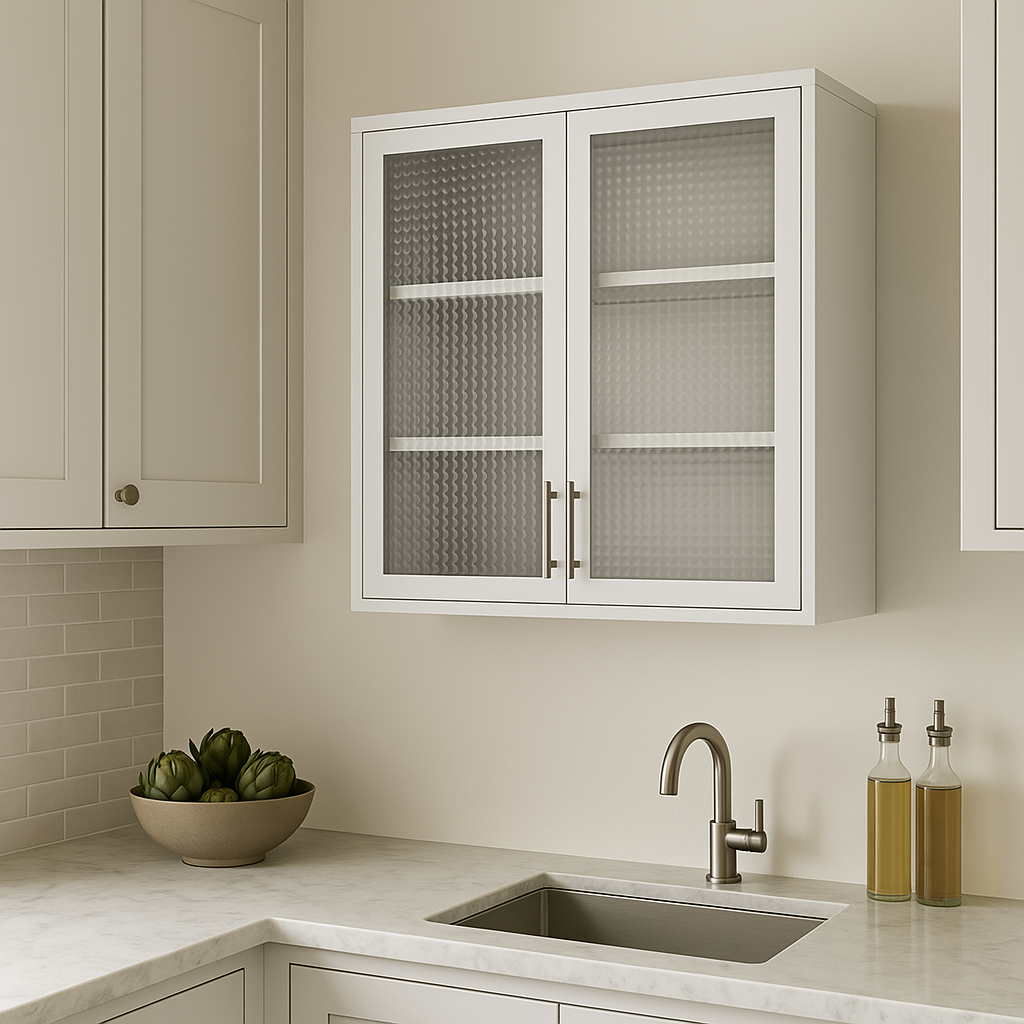 Aoibox Steel Wall Mounted Cabinet with Glass Door, 31.50 in. W x 11.80 in. D x 30 in. H