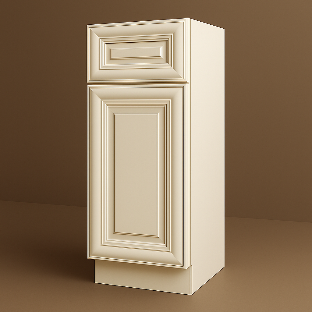 Plywell Shaker Base Cabinet with 1 Door and 1 Drawer in Antique White