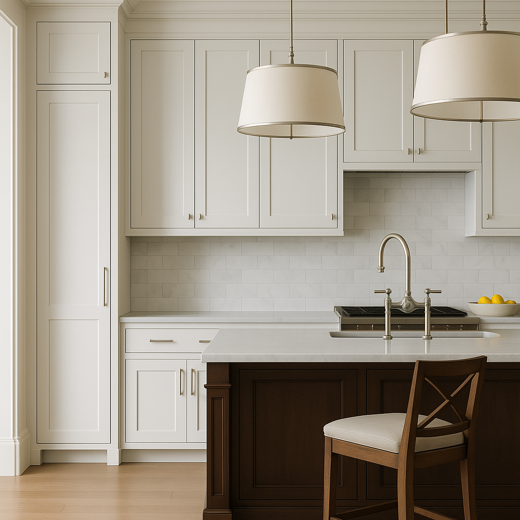 Bremen Cabinetry Shaker Wall Cabinet with Adjustable Shelves, White