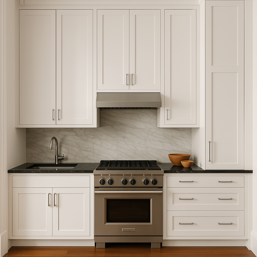 Bremen Cabinetry Shaker Wall Cabinet with Adjustable Shelves, White
