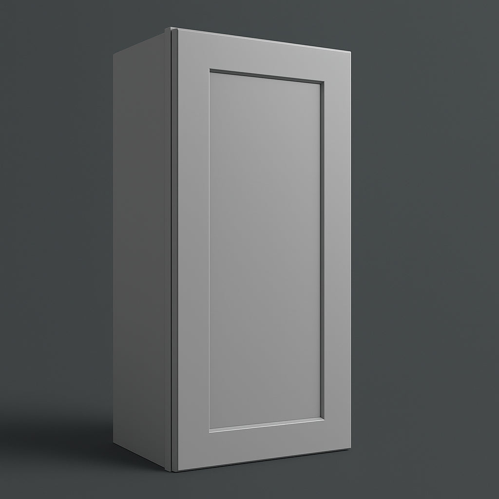 Unbranded Shaker Graystone Wall Kitchen Cabinet, 15 in. W x 12 in. D x 36 in. H