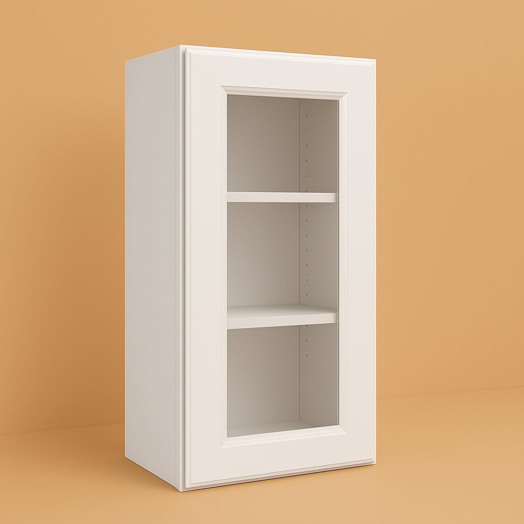 RoomyLife Traditional White Wall Kitchen Cabinet, 15 in. W x 12 in. D x 36 in. H