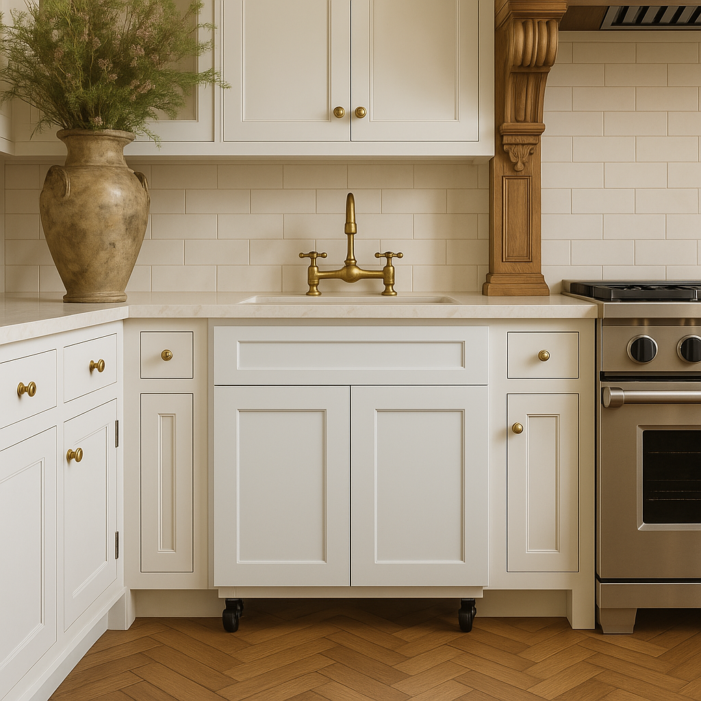 Cambridge Everest 30 in. Shaker Sink Base Kitchen Cabinet in White