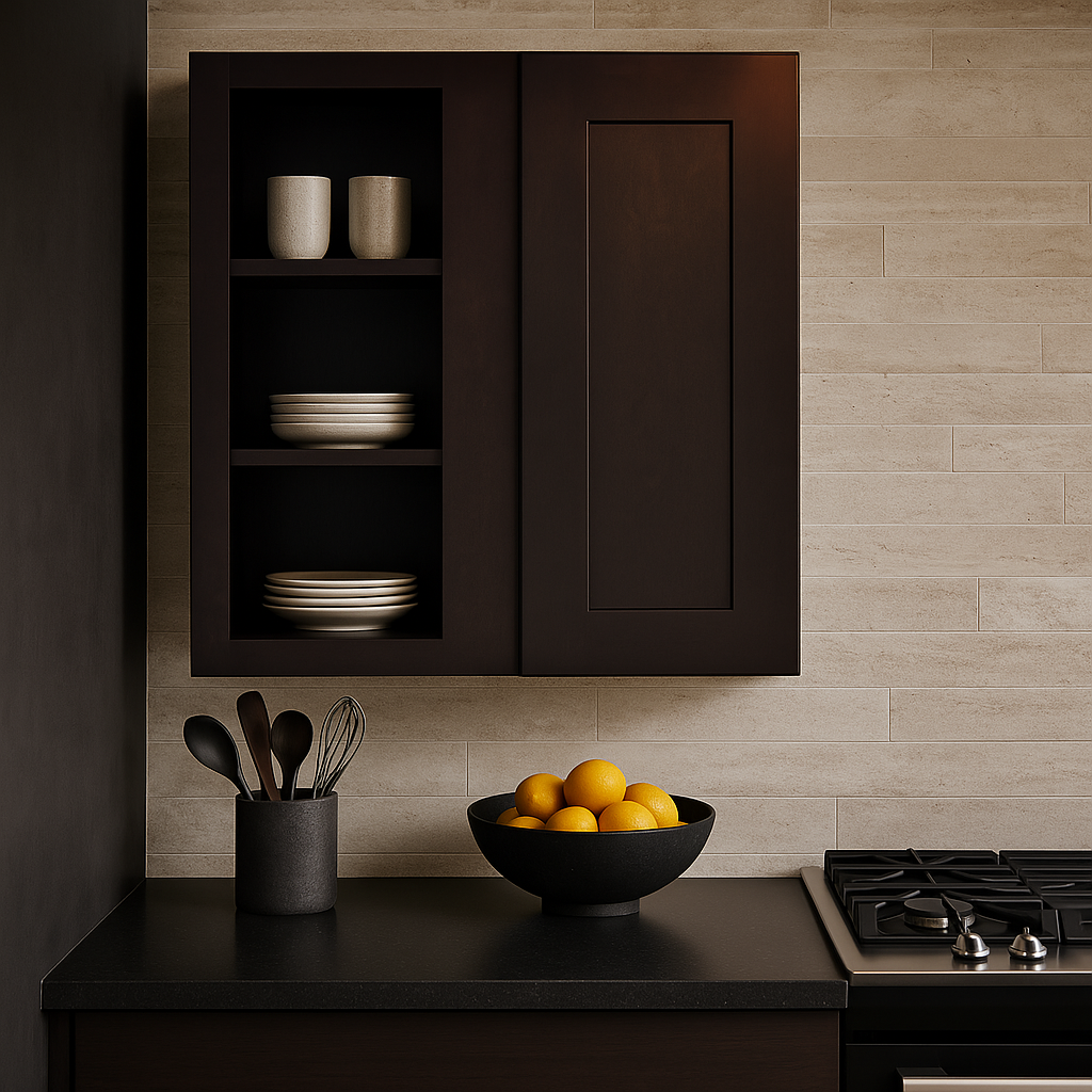 Design House Brookings Shaker Blind Wall Kitchen Cabinet in Espresso