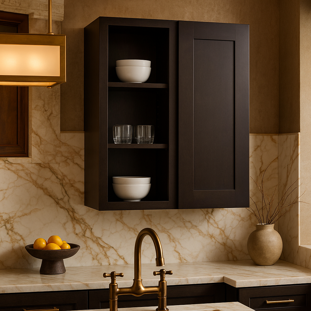 Design House Brookings Shaker Blind Wall Kitchen Cabinet in Espresso