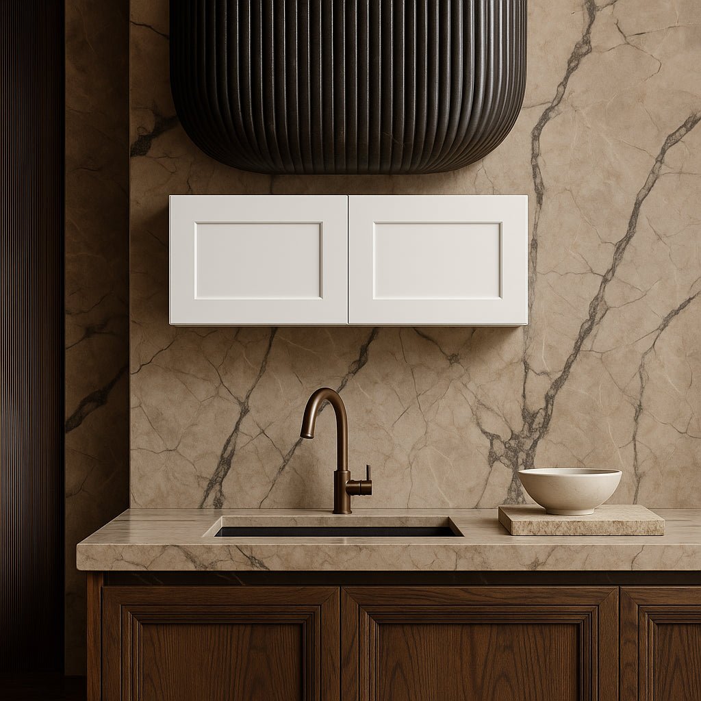 HOMLUX Ready to Assemble Shaker White Wall Cabinet - 36 in. W x 24 in. D x 12 in. H
