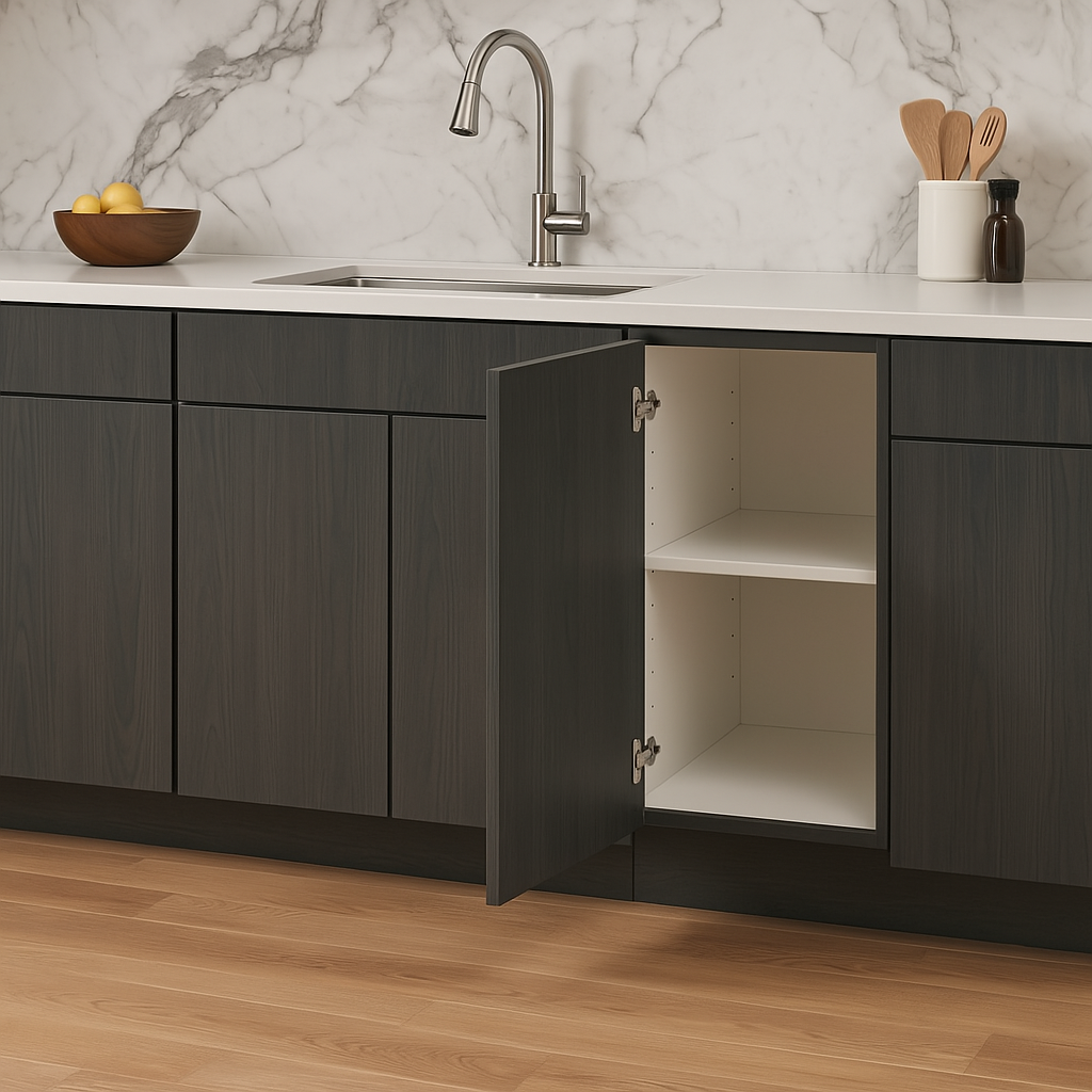 Cambridge Carbon Marine 18 in. Base Kitchen Cabinet - Quick Assemble Modern Style