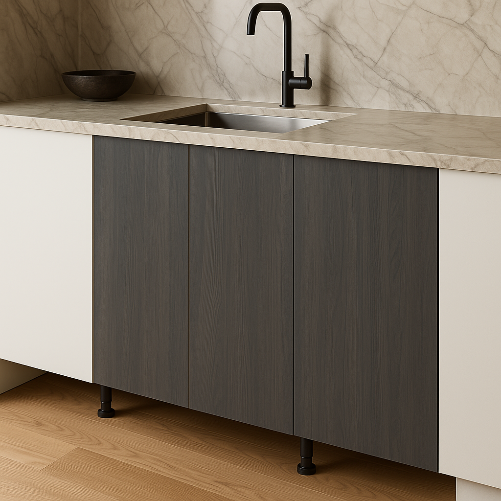 Cambridge Carbon Marine 15 in. Base Kitchen Cabinet - Quick Assemble Modern Style