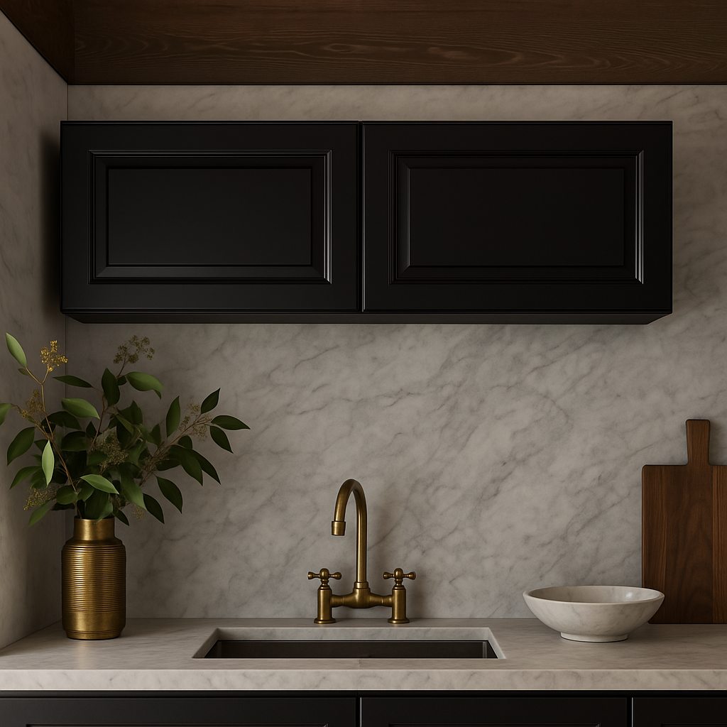 LIFEART CABINETRY Newport 30x15x12 in. 2-Door Wall Cabinet, Dark Espresso
