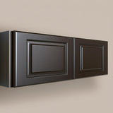LIFEART CABINETRY Newport 30x15x12 in. 2-Door Wall Cabinet, Dark Espresso