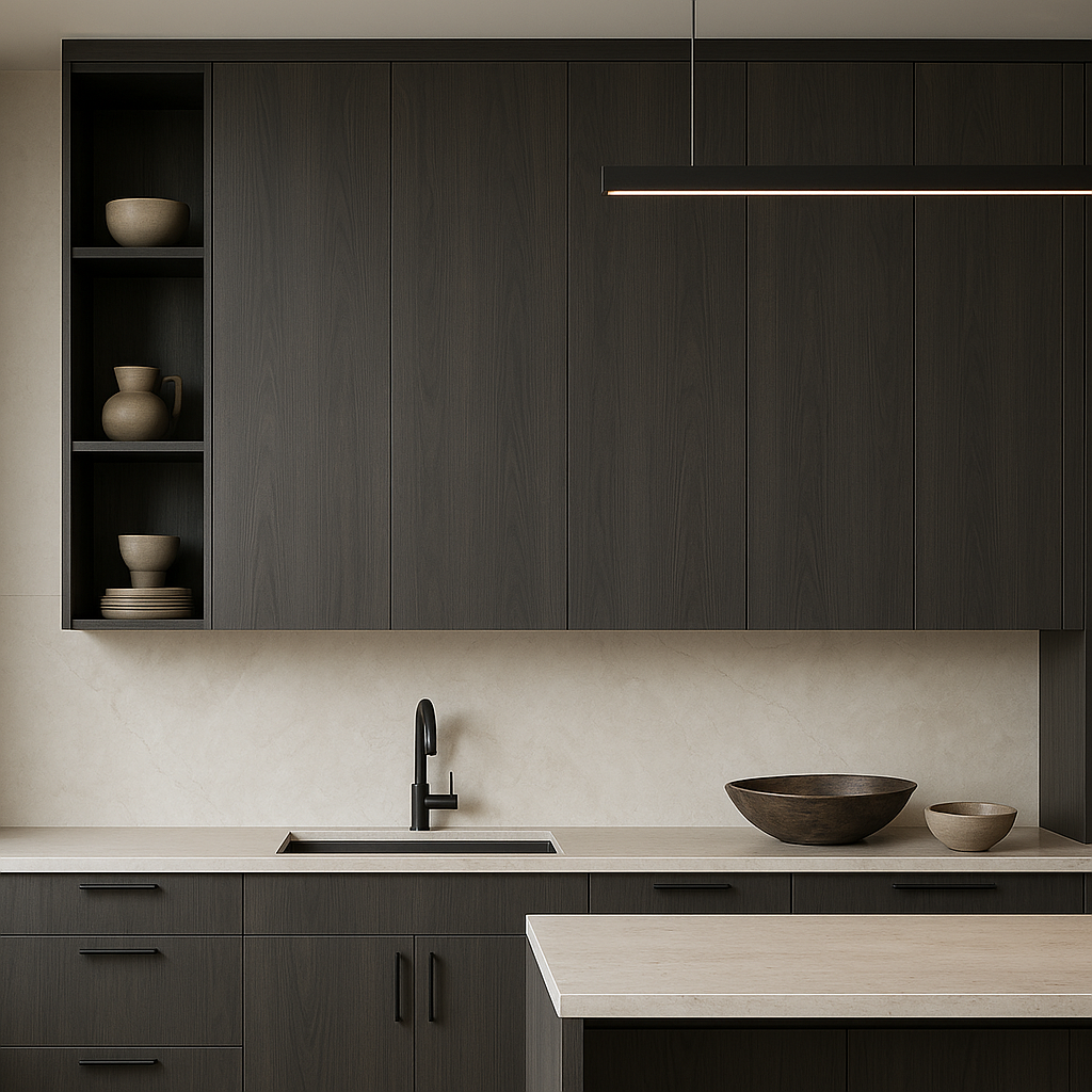 Cambridge Carbon Marine Wall Kitchen Cabinet - Quick Assemble, Modern Style