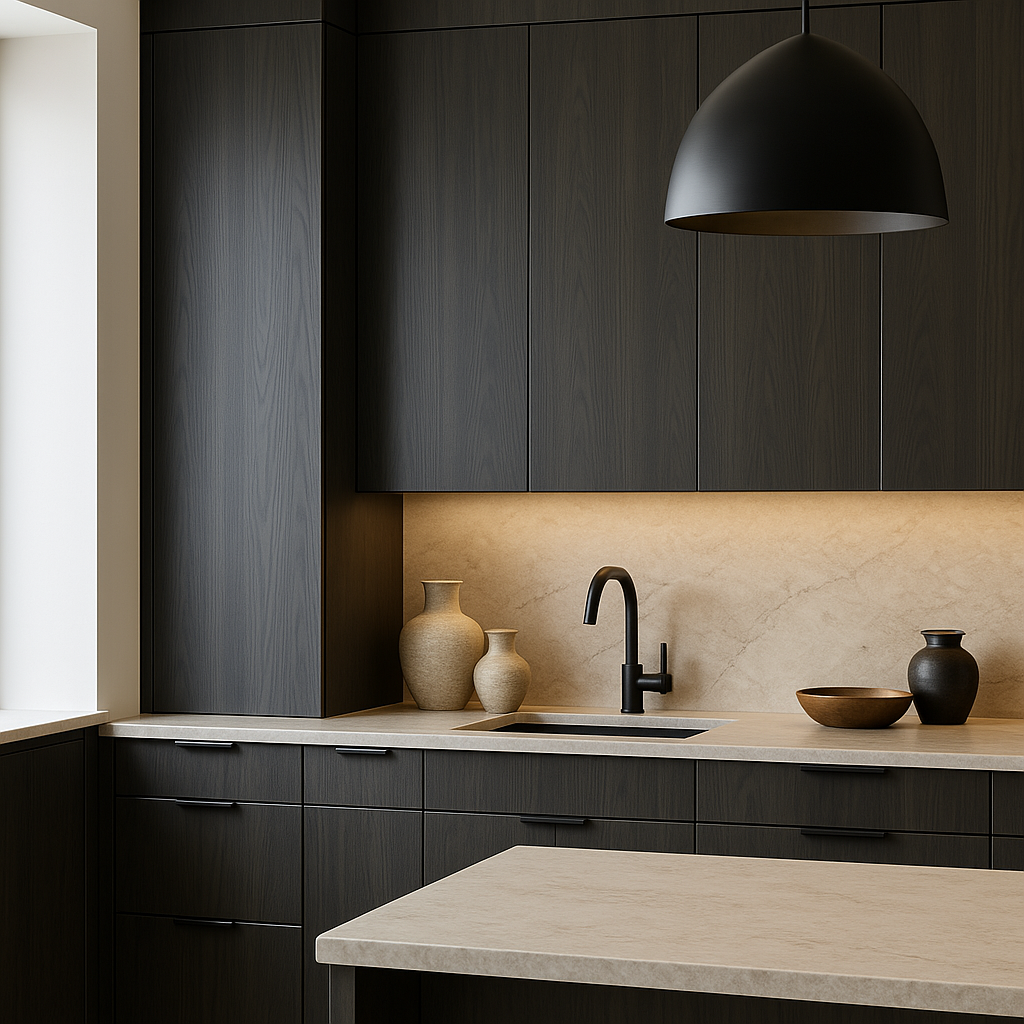 Cambridge Carbon Marine Wall Kitchen Cabinet - Quick Assemble, Modern Style