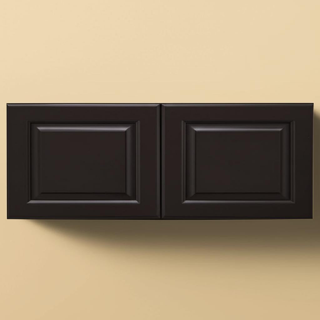 LIFEART CABINETRY Newport 36x15x12 in. 2-Door Wall Cabinet in Dark Espresso