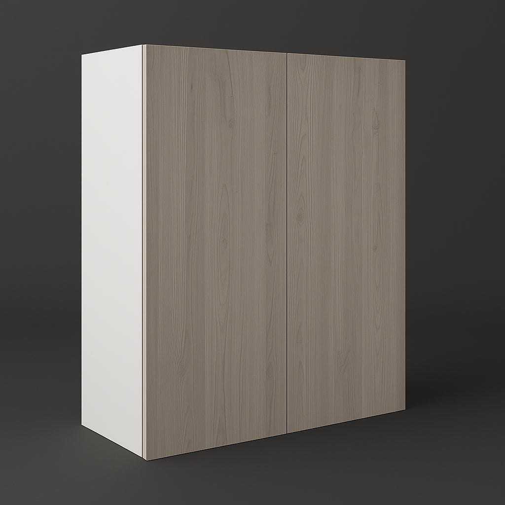 Cambridge Grey Nordic Wall Kitchen Cabinet - Quick Assemble, Modern Style