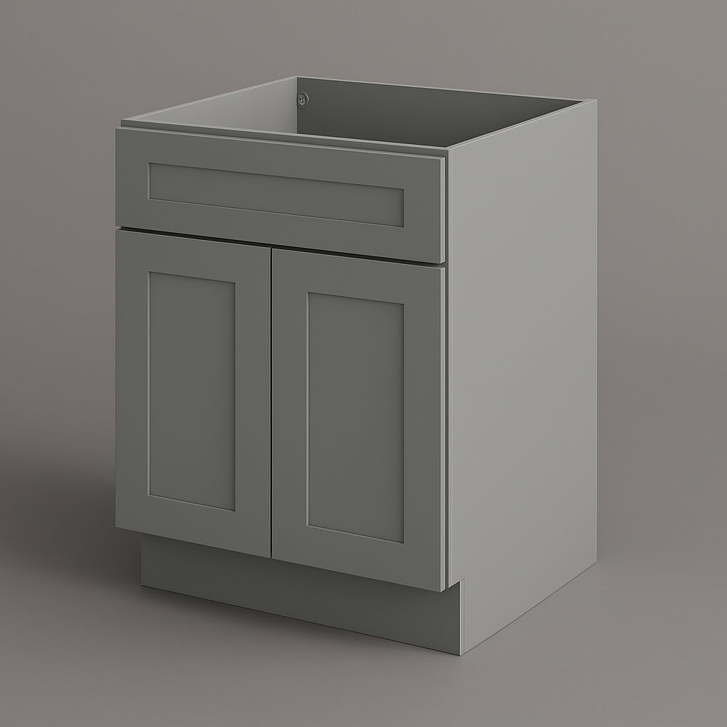 WOWOW 27-in Gray Plywood Kitchen Cabinet with Drawer