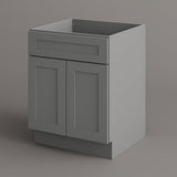 WOWOW 27-in Gray Plywood Kitchen Cabinet with Drawer