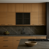 Unbranded 59 in. Wall Kitchen Cabinet with Glass Doors, Natural Oak Finish