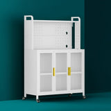 Aoibox Steel Kitchen Pantry Cabinet with Transparent Flap Door, 39.4 in. W x 15.7 in. D x 56.2 in. H