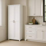Adrinfly Bath Storage Cabinet, 29.25-in W x 14.60-in D x 71.25-in H, White