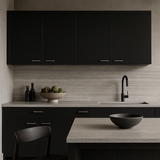 Amucolo Black White Wood Wall Kitchen Cabinet with Double Doors - 39.37 in. W x 12.6 in. D x 19.29 in. H
