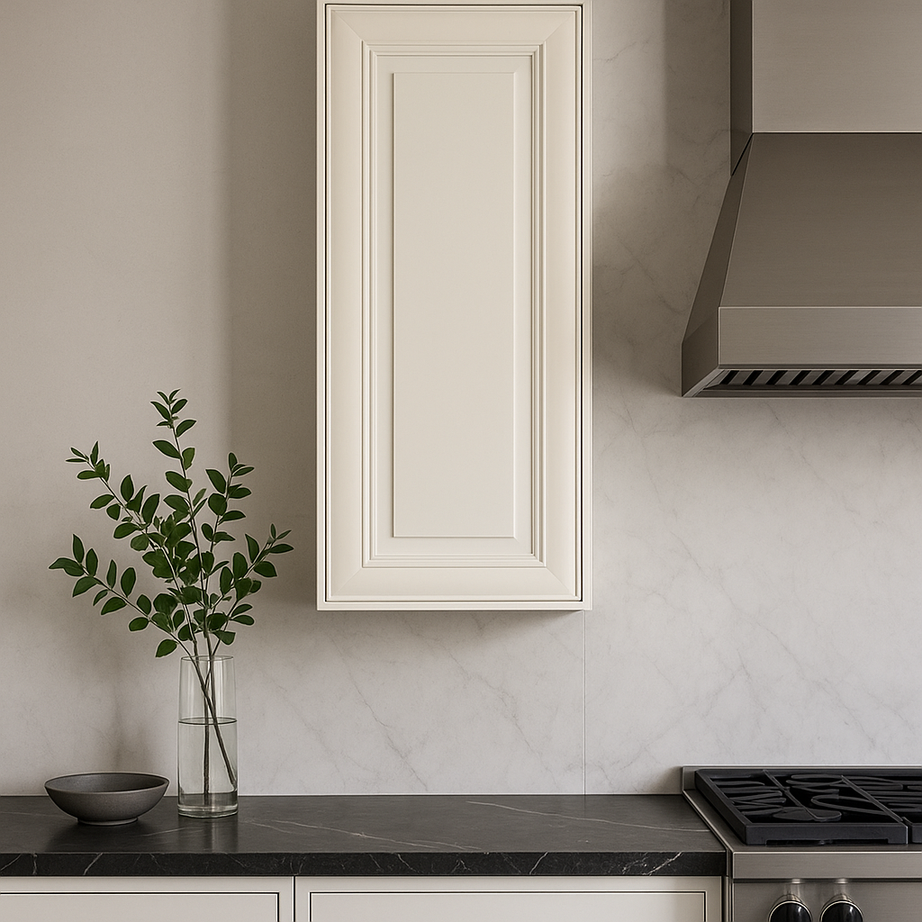 Plywell Antique White Single Door Wall Cabinet - Ready to Assemble
