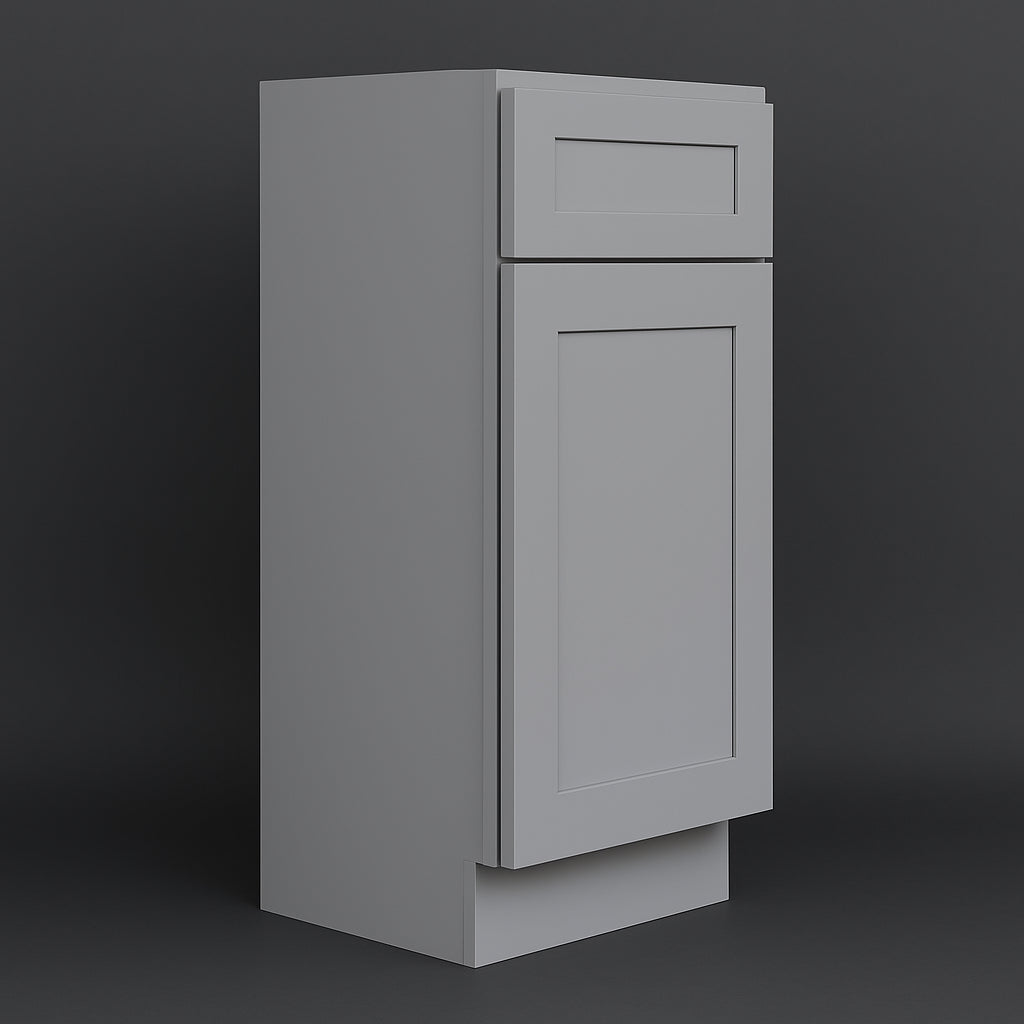 Plywell Shaker Base Cabinet with 1 Door and 1 Drawer, Gray