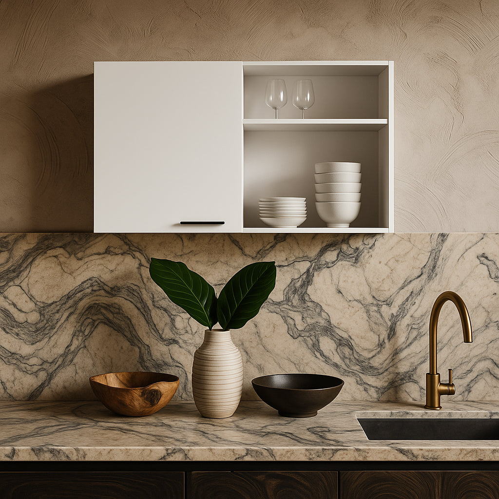 Amucolo White Wood Wall Kitchen Cabinet - 39.37 in. W x 15.75 in. D x 23.62 in. H