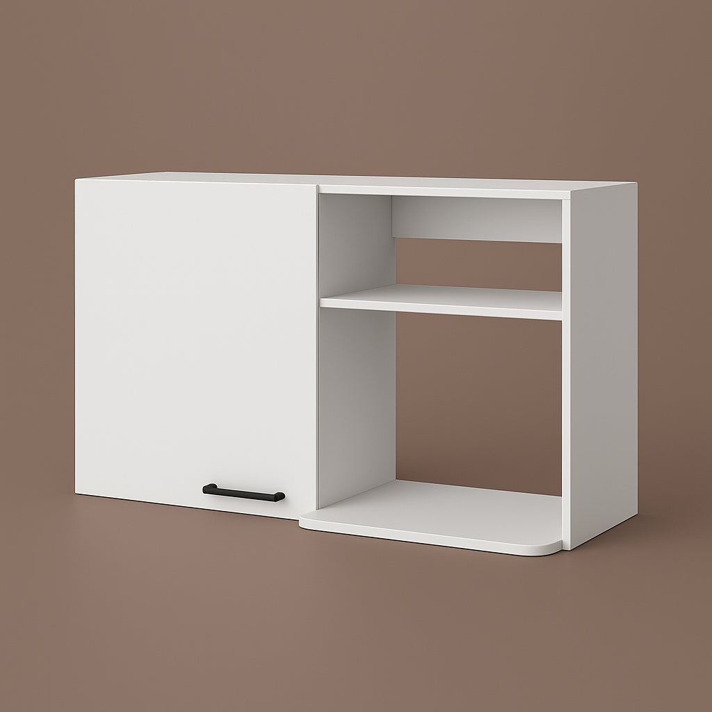 Amucolo White Wood Wall Kitchen Cabinet - 39.37 in. W x 15.75 in. D x 23.62 in. H