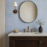 ArtBlock Azure Light Blue Glossy Porcelain Tile 4x16 by Stacy Garcia