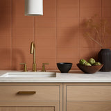 Stacy Garcia Maddox Terracotta Matte Ceramic Subway Tile 4x8