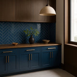 Park Hill Blue 4x12 Polished Porcelain Subway Tile - Tilebar